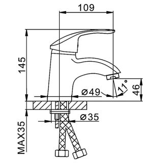 Смеситель для раковины Frap F1021 хром