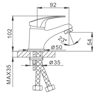 Смеситель для раковины Frap F1039-B хром
