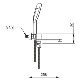Смеситель для ванны Gappo G3210-9 оружейная сталь