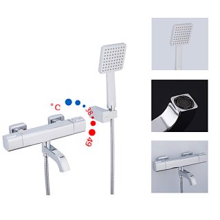 Смеситель для ванны с термостатом Gappo G3291 хром