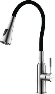 Смеситель Lemark Expert LM5082S-Black для кухни с гибким изливом