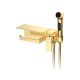 Гигиенический душ со смесителем Frap F2076-3 Золотой сатин