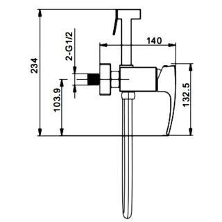 Гигиенический душ со смесителем Gappo G2007-6 чёрный
