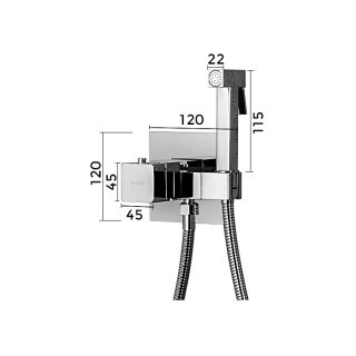 Гигиенический душ со смесителем Gappo G7207-40 с термостатом хром