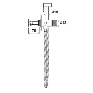 Гигиенический душ со смесителем Gappo G7288-6 чёрный