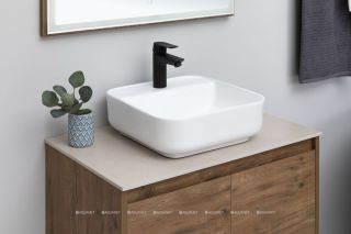 Смеситель для раковины Aquanet Static AF330-10B чёрный матовый