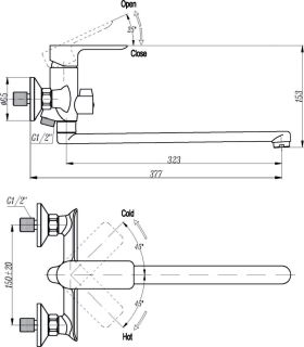 Смеситель Triton Панама 16307 Z для ванны и душа