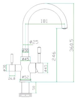Смеситель для кухни ZORG Inox SZR-1339