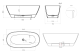 Ванна из искусственного камня Salini Sofia Light S-Sense 103611G 165x75см без перелива белый глянцевый