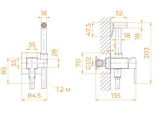 Гигиенический душ RGW SP-212B 581408212-04 чёрный