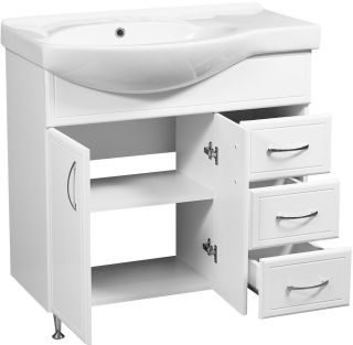 Тумба под раковину Stella Polar Концепт 80см белый SP-00000130