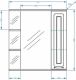 Зеркало-шкаф с подсветкой Stella Polar Кармела 75см ольха белая SP-00000185