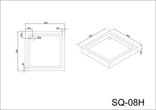 Поддон для душа Black & White Stellar Wind Easy Plumb 08HSQ00