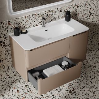 Подвесная тумба с раковиной IDDIS Edifice EDI10C0i95K 100см капучино