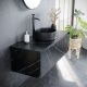 Подвесная тумба под раковину Sancos Stone ST120NM 120см Nero Marquina