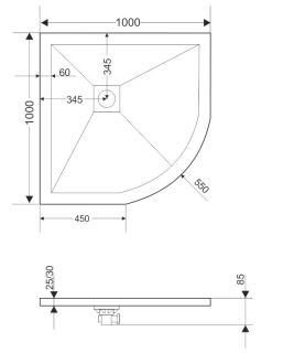 Душевой поддон RGW ST/R-W 16153100-01 100x100см белый