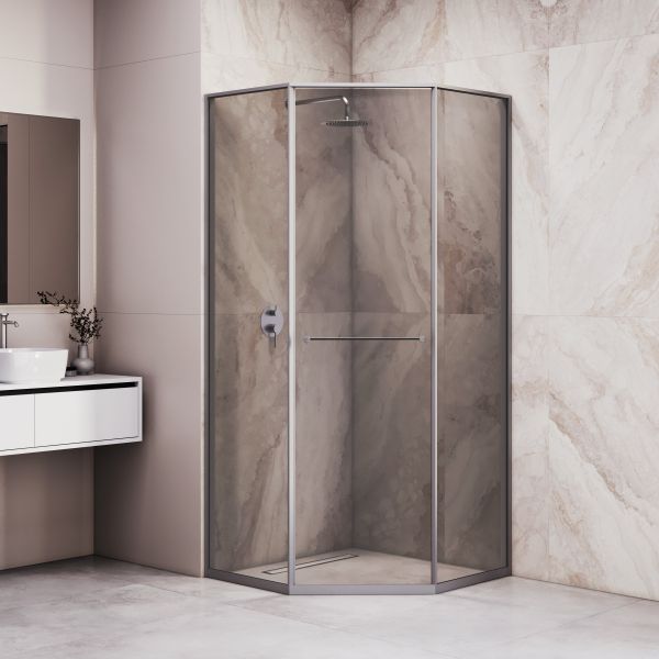 Душевой уголок RGW SV-82Gr "R" 33328200-310R 100x100 см серый