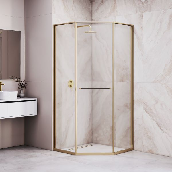 Душевой уголок RGW SV-82Gb "L" 33328282-16L 80x80 см брашированное золото