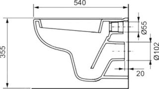 TECE Унитаз подвесной ободковый TECE V04 9700004