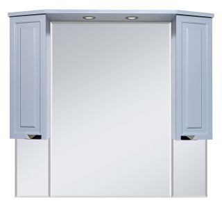 Зеркальный шкаф с подсветкой Misty Терра 110см серый