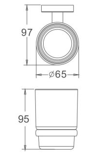 Стакан для ванной комнаты Haiba HB8606 хром