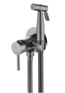 Гигиенический душ со смесителем Shevanik S147T оружейная сталь