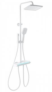 Душевая стойка Wonzon & Woghand Muse Lumia WW-B4174-MW с термостатом белый матовый