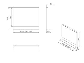 Ravak Зеркало  Formy 800 белое