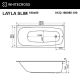Гидромассажная ванна WHITECROSS Layla Slim 0122.180080.100.ULTRA.BR 180x80 см Ultra бронза