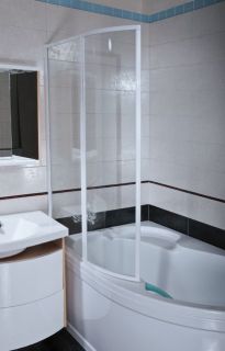 Шторка на ванну Ravak Supernova VSK2 Rosa 160 76L90100Z1 Transparent профиль белый левый