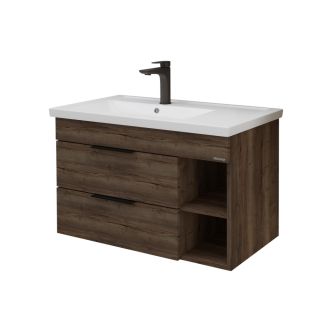 Тумба подвесная Grossman "ФОРТА-80 см" с 2-я ящ. темный дуб (ум.Фостер-80 Пр.)