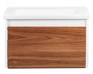 Подвесная тумба под раковину Veedi Vision VSN800T-CR 80см белый/дуб орех