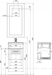 Тумба под раковину Aquanet Нота 159137 40 см белый