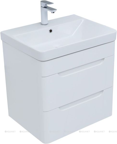 Тумба под раковину Aquanet София 288905 60 см белый глянец