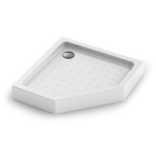 Душевой поддон пятиугольный (трапеция) Veconi Tezeo Acrylic TZ-53, 800x800x150, акрил, белый