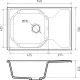 Мойка кухонная GranFest UNIQUE U-740L кашемир