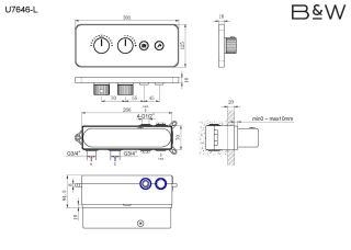 Душевая система Black & White Universe 7646U