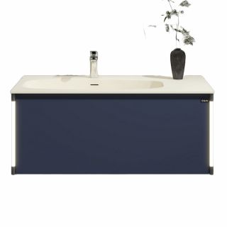Тумба с раковиной Black&White Universe 945800 80 см синий