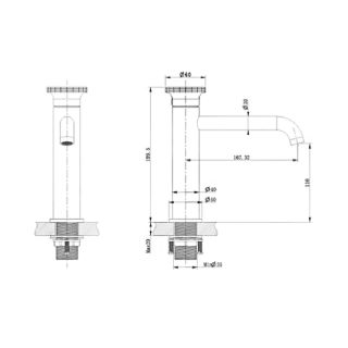 Смеситель для раковины Bronze de Luxe 9009W-Y, белый/желтый