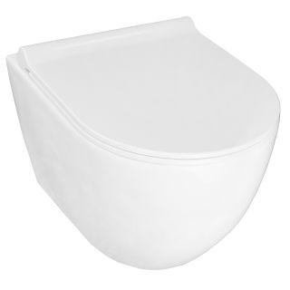 Унитаз подвесной Azario Geno AZ2196D безободковый с ультратонким сиденьем микроклифт