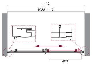 Душевая дверь BelBagno Uno-195 UNO-195-BF-1-110-CH-CR 110см хром