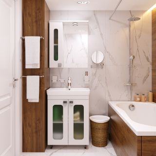 Напольная тумба под раковину Misty Урал 60см белый