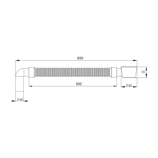 Сифон компактный для раковины BETTOSERB 140500