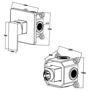Гигиенический душ Swedbe Platta 5527 со смесителем хром