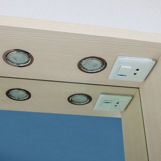 Зеркальный шкаф с подсветкой Бриклаер Бали 4627125412042 правый 90 см лиственница/белый