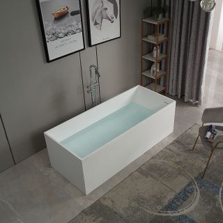 Ванна из искусственного камня ABBER Stein AS9642-1.8 180x76см белый матовый