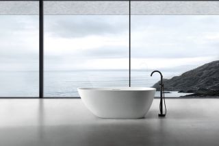 Ванна из искусственного камня ABBER Dortmund AM9911 170x75см белый