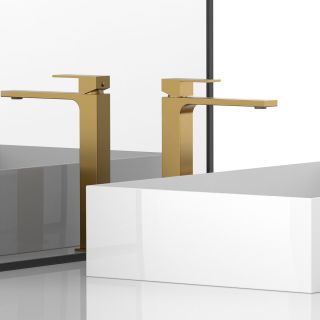 Смесители для раковины Vincea Cube VBF-1C02BG однорычажный брашированное золото