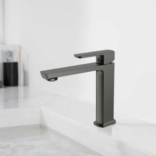 Смеситель для раковины Vincea Next VBF-1N1GM однорычажный, вороненая сталь