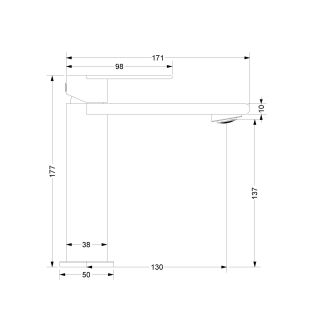 Смеситель для раковины Vincea Vogue (SS) VBF-2VS1MB, черный